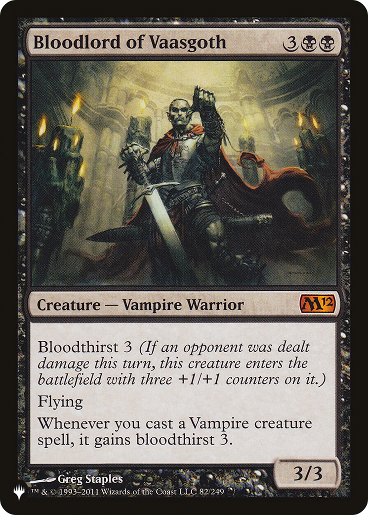 Bloodlord of Vaasgoth (LIST-M12-82) - The List