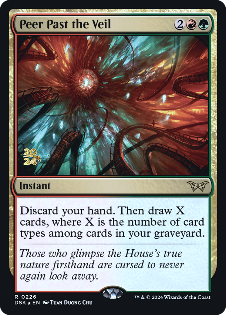 Peer Past the Veil (PRE-226) - Duskmourn: House of Horror Promos (Prerelease) Foil