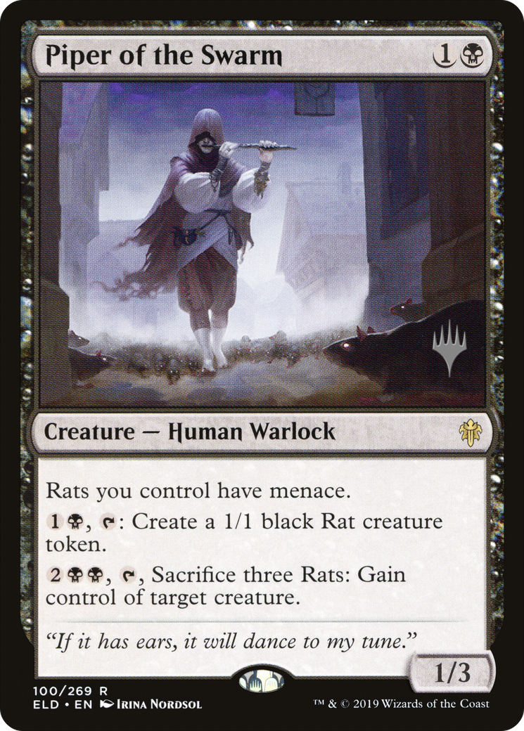Piper of the Swarm (PPELD-100P) - Throne of Eldraine Promos (Promo Pack)