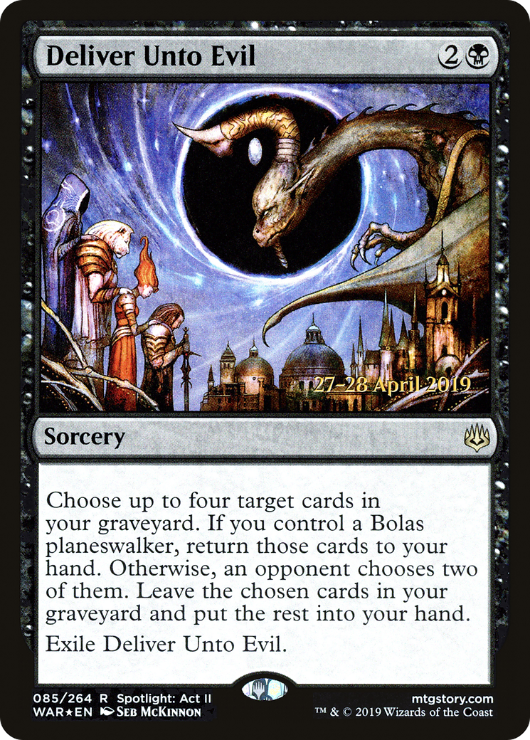 Deliver Unto Evil (PRE-85S) - War of the Spark Promos (Prerelease) Foil
