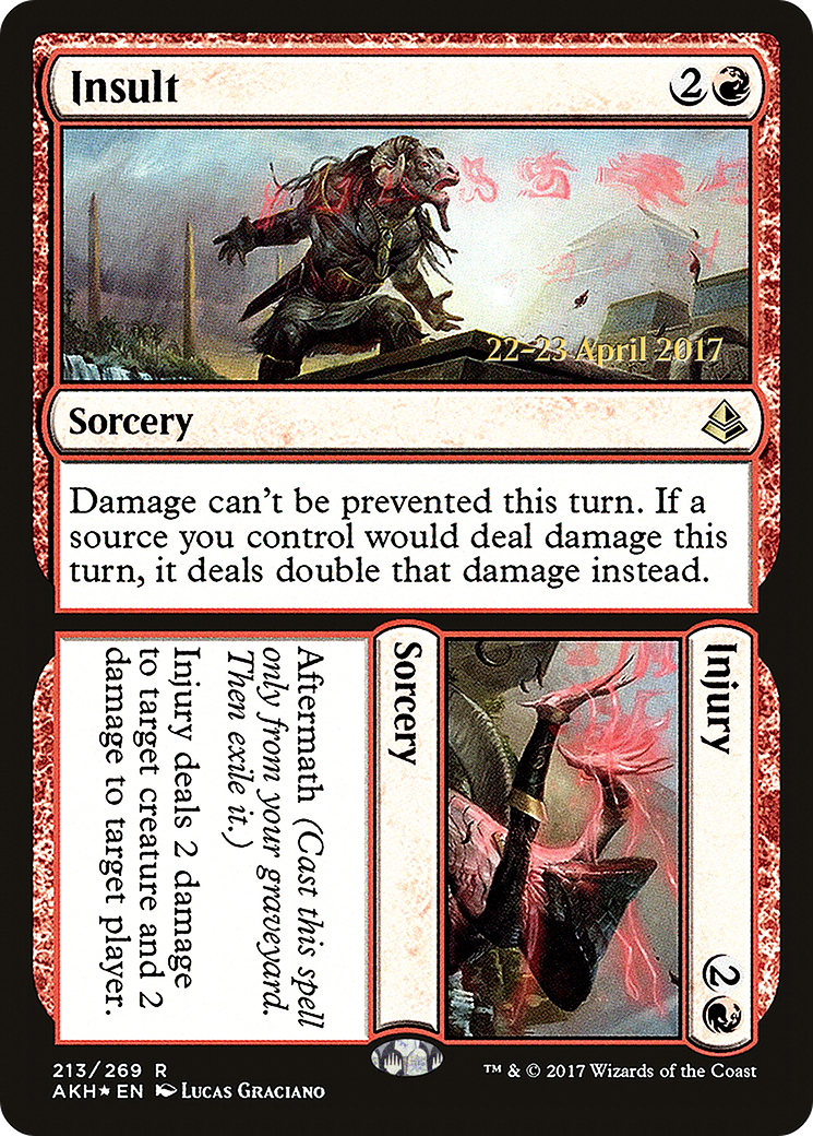 Insult // Injury (PRE-213S) - Amonkhet Promos (Prerelease) Foil