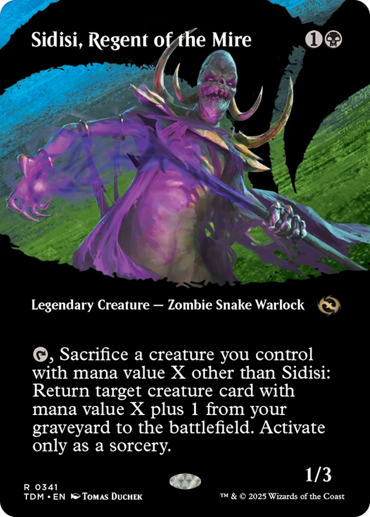 Sidisi, Regent of the Mire (Borderless) (TDM-341) - Tarkir: Dragonstorm: (Showcase) (Borderless) Foil