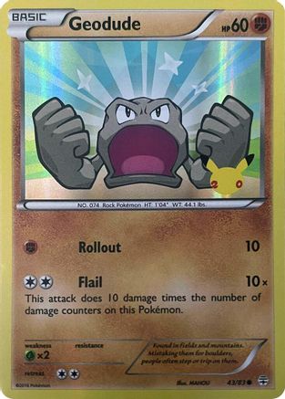 Geodude (Stamped) (43/083) - Generations Holofoil - Promo