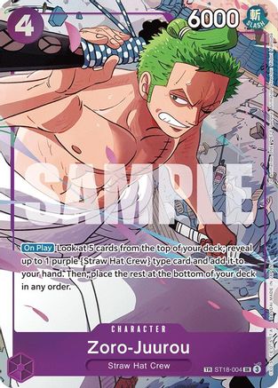 (ST18-004) Zoro-Juurou (Treasure Rare) - Emperors in the New World Foil