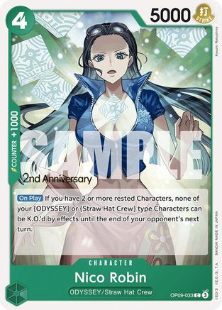 (OP09-033) Nico Robin (033) - Emperors in the New World: 2nd Anniversary Tournament Cards Normal