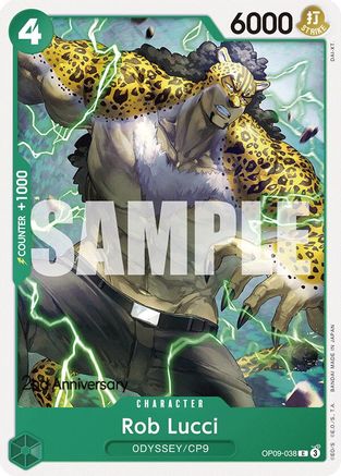 (OP09-038) Rob Lucci (038) - Emperors in the New World: 2nd Anniversary Tournament Cards Normal