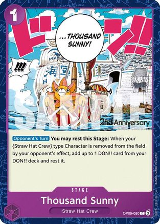 (OP09-080) Thousand Sunny - Emperors in the New World: 2nd Anniversary Tournament Cards Normal