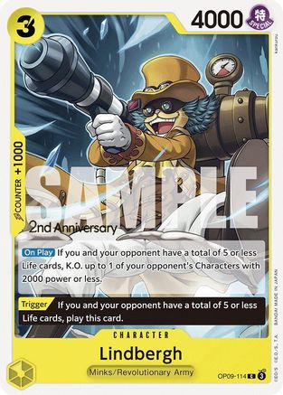 (OP09-114) Lindbergh - Emperors in the New World: 2nd Anniversary Tournament Cards Normal