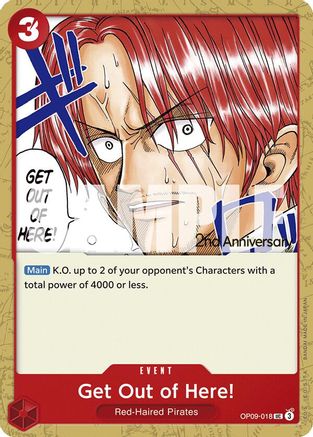 (OP09-018) Get Out of Here! - Emperors in the New World: 2nd Anniversary Tournament Cards Normal