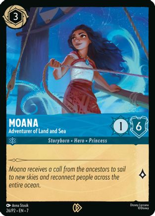 (026) Moana - Adventurer of Land and Sea - Disney Lorcana Promo Cards Cold Foil