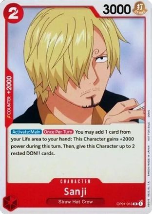 (OP01-013) Sanji - One Piece Demo Deck Cards Normal