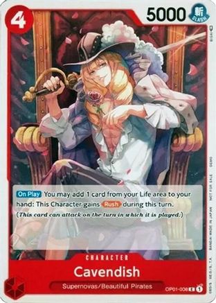 (OP01-008) Cavendish - One Piece Demo Deck Cards - Normal