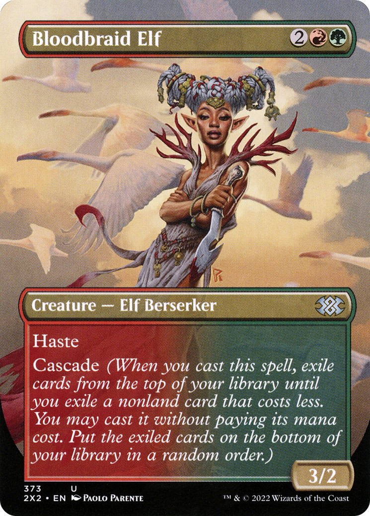 Bloodbraid Elf (Borderless)(2X2-373) - Double Masters 2022 Foil