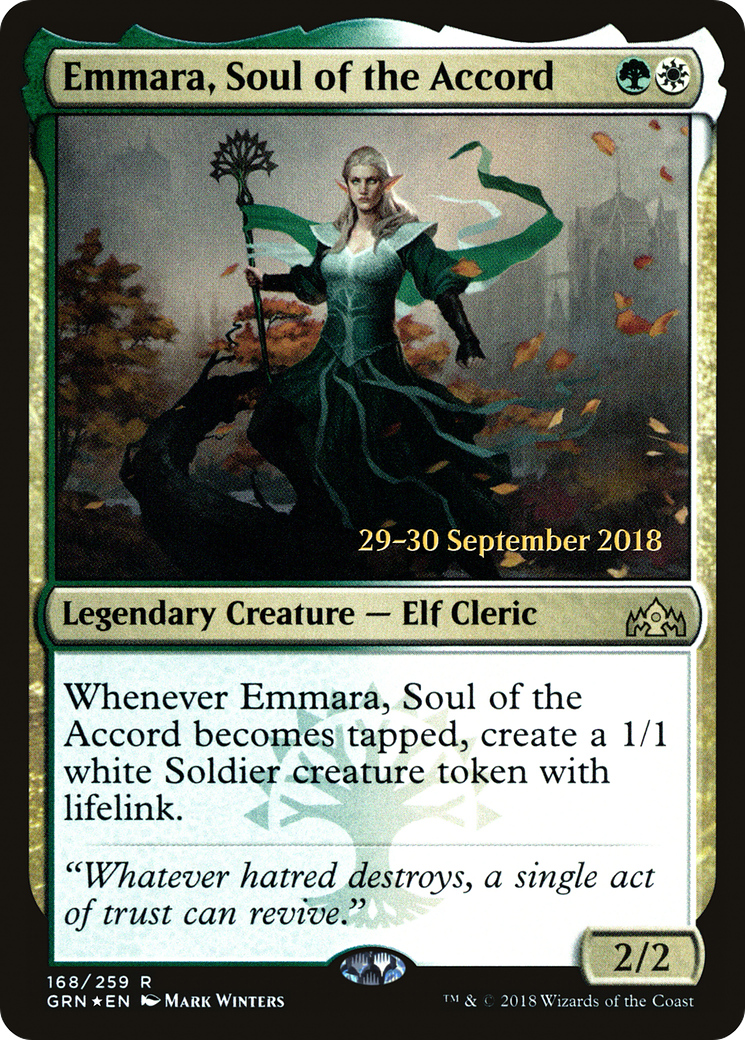 Emmara, Soul of the Accord (PRE-168S) - Guilds of Ravnica Promos Foil