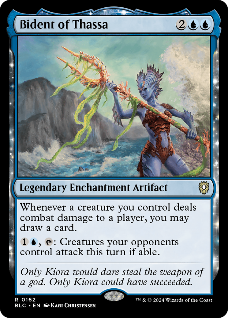 Bident of Thassa (BLC-162) - Bloomburrow Commander