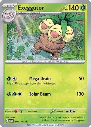 Exeggutor (2/131) - SV Prismatic Evolutions Reverse Holofoil - Uncommon
