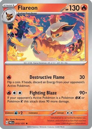 Flareon (13/131) - SV Prismatic Evolutions Holofoil - Rare