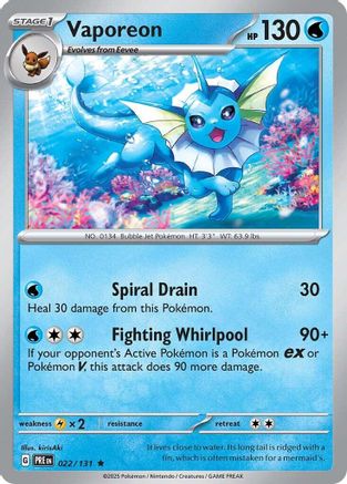 Vaporeon (22/131) - SV Prismatic Evolutions - Rare