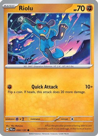 Riolu (50/131) - SV Prismatic Evolutions Reverse Holofoil - Common