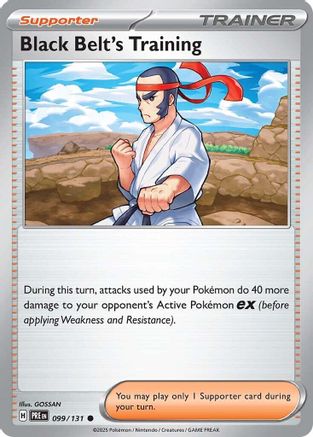 Black Belt's Training (99/131) - SV Prismatic Evolutions Reverse Holofoil - Common