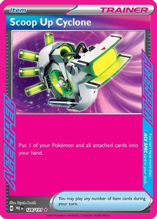 Scoop Up Cyclone (128/131) - SV Prismatic Evolutions Holofoil - ACE SPEC Rare