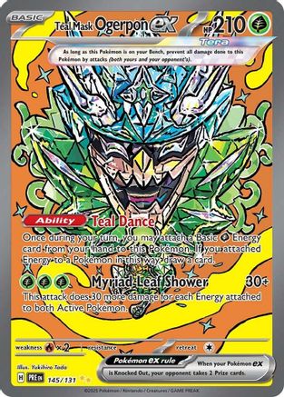 Teal Mask Ogerpon ex (145/131) - SV Prismatic Evolutions Holofoil - Special Illustration Rare