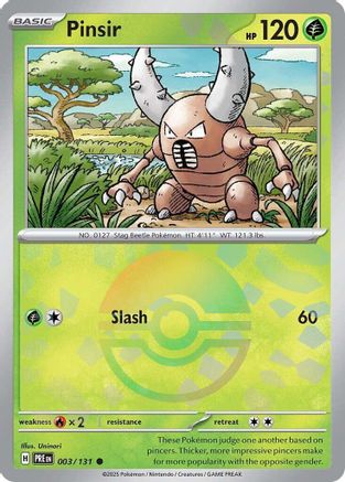 Pinsir (Poke Ball Pattern) (3/131) - SV Prismatic Evolutions Holofoil - Common