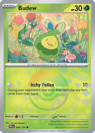 Budew (Poke Ball Pattern) (4/131) - SV Prismatic Evolutions Holofoil - Common