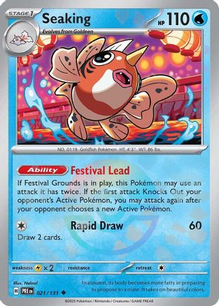 Seaking (Poke Ball Pattern) (21/131) - SV Prismatic Evolutions Holofoil - Uncommon