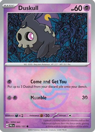 Duskull (Poke Ball Pattern) 035/131 - SV Prismatic Evolutions Holofoil - Common