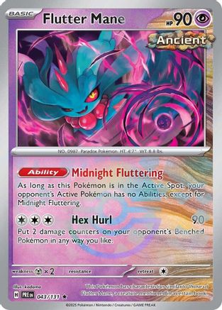 Flutter Mane (Poke Ball Pattern) (43/131) - SV Prismatic Evolutions Holofoil - Rare