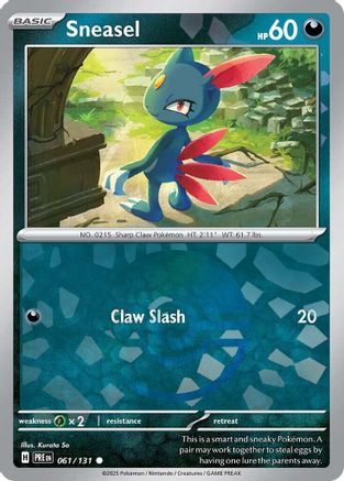 Sneasel (Poke Ball Pattern) (61/131) - SV Prismatic Evolutions Holofoil - Common