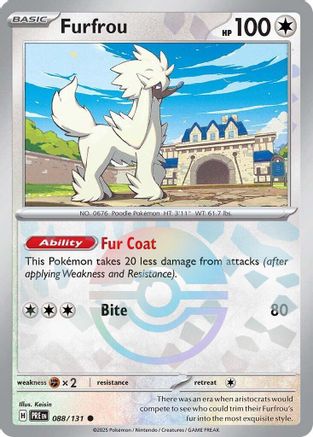 Furfrou (Poke Ball Pattern) 088/131 - SV Prismatic Evolutions Holofoil - Common