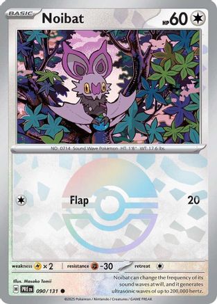 Noibat (Poke Ball Pattern) (90/131) - SV Prismatic Evolutions Holofoil - Common