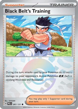 Black Belt's Training (Poke Ball Pattern) (97/131) - SV Prismatic Evolutions Holofoil - Common