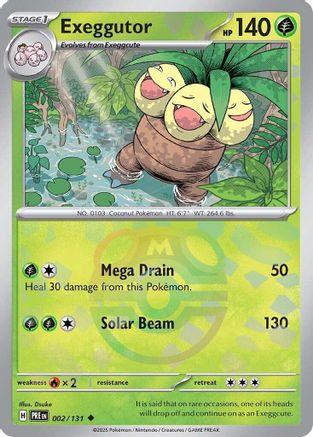 Exeggutor (Master Ball Pattern) (2/131) - SV Prismatic Evolutions Holofoil - Uncommon
