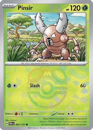 Pinsir (Master Ball Pattern) (3/131) - SV Prismatic Evolutions Holofoil - Common