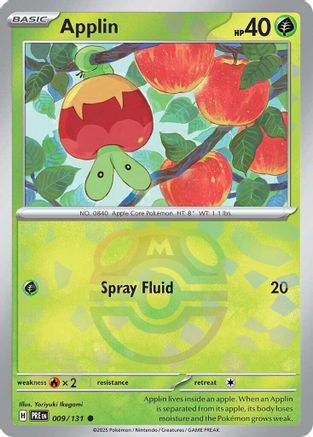 Applin (Master Ball Pattern) (9/131) - SV Prismatic Evolutions Holofoil - Common