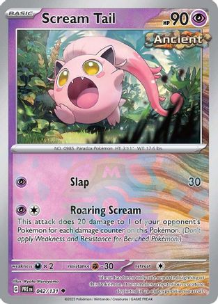 Scream Tail (Master Ball Pattern) (42/131) - SV Prismatic Evolutions Holofoil - Uncommon