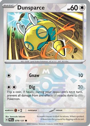 Dunsparce (Master Ball Pattern) (79/131) - SV Prismatic Evolutions Holofoil - Common
