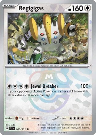 Regigigas (Master Ball Pattern) (86/131) - SV Prismatic Evolutions Holofoil - Uncommon