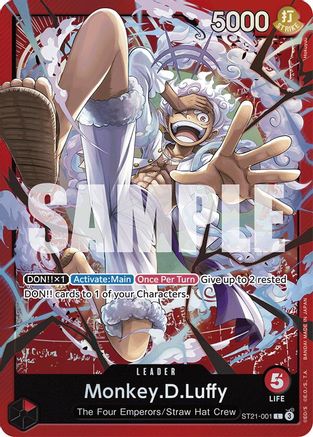 (ST21-001) Monkey.D.Luffy (001) - Starter Deck EX: Gear 5 Normal