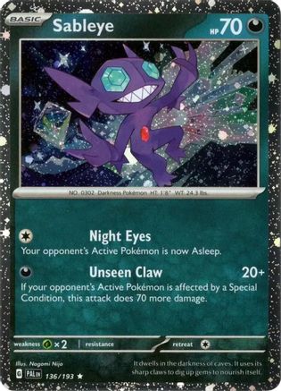 Sableye (Cosmos Holo) (136/193) - Miscellaneous Cards & Products Holofoil - Rare
