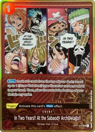 (OP01-030) In Two Years!! At the Sabaody Archipelago!! (One Piece Japanese Version 2nd Anniversary Set) - One Piece Promotion Cards Foil
