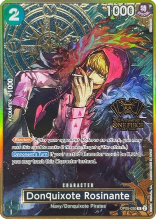 (OP05-030) Donquixote Rosinante (One Piece Japanese Version 2nd Anniversary Set) - One Piece Promotion Cards Foil