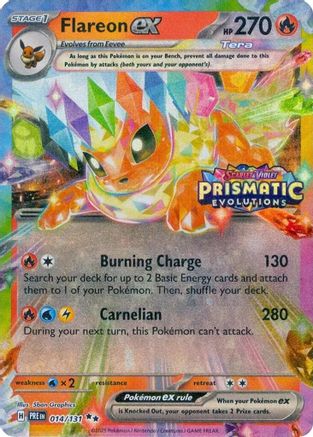 Flareon ex (Prismatic Evolutions Stamp) (14/131) - Miscellaneous Cards & Products Holofoil - Promo