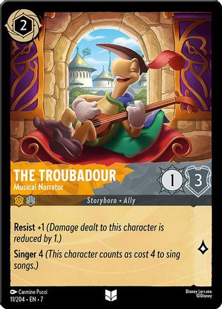 (011/204) The Troubadour - Musical Narrator - Archazia's Island Cold Foil
