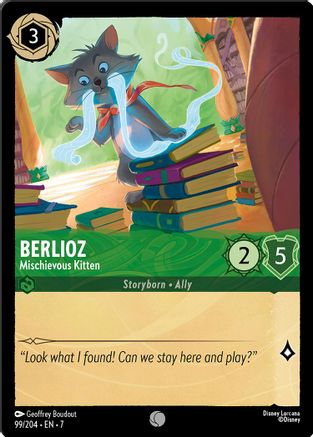 (099/204) Berlioz - Mischievous Kitten - Archazia's Island Cold Foil