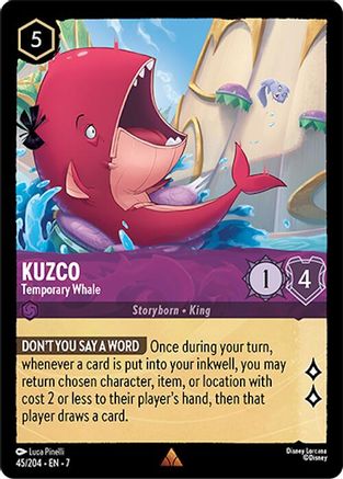 (045/204) Kuzco - Temporary Whale - Archazia's Island Cold Foil