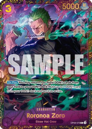 (OP09-076) Roronoa Zoro (Championship 25-26 Regionals Season 1) - One Piece Promotion Cards Foil